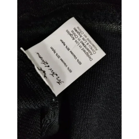 NWT For Love and Lemons Knitz Black knit dress With Sheer Accents S - Picture 8 of 15